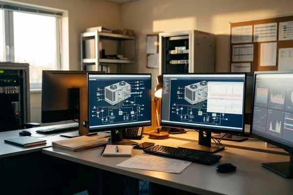 BAS workstation showing Trane RTU points over BACnet
