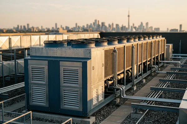 Carrier AquaForce chiller on a GTA roof
