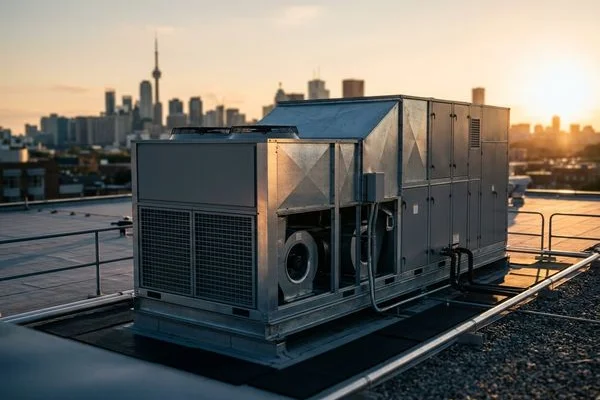 Lennox Energence unit on a Toronto office roof