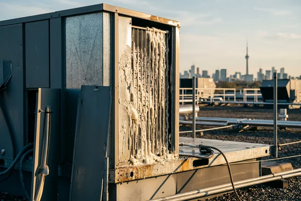 Coil cleaning on a commercial RTU condenser
