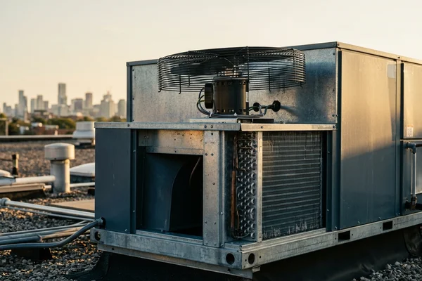 New condenser fan motor on a Carrier WeatherMaker