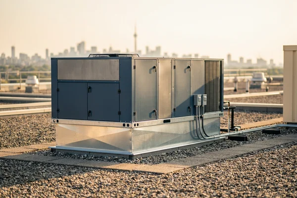 New right-sized packaged RTU on a raised curb