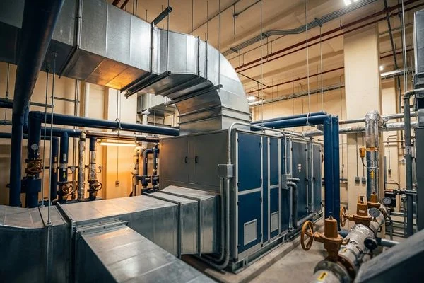 Parking garage make-up air unit in a GTA condo podium