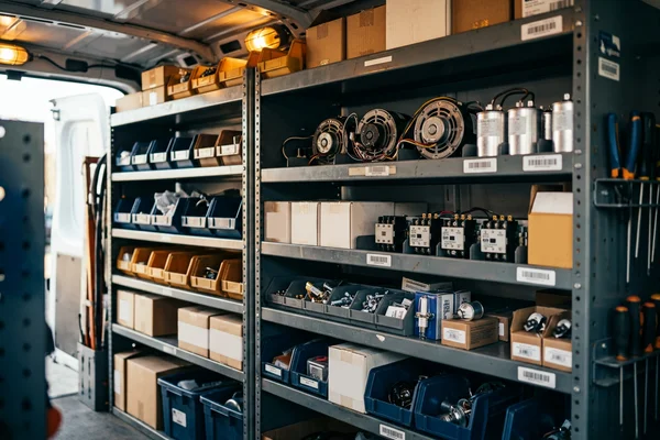 Service van stocked with OEM emergency parts