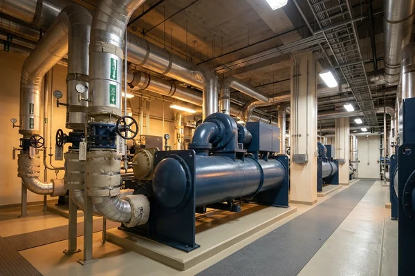 York YK centrifugal chiller in a GTA mechanical room