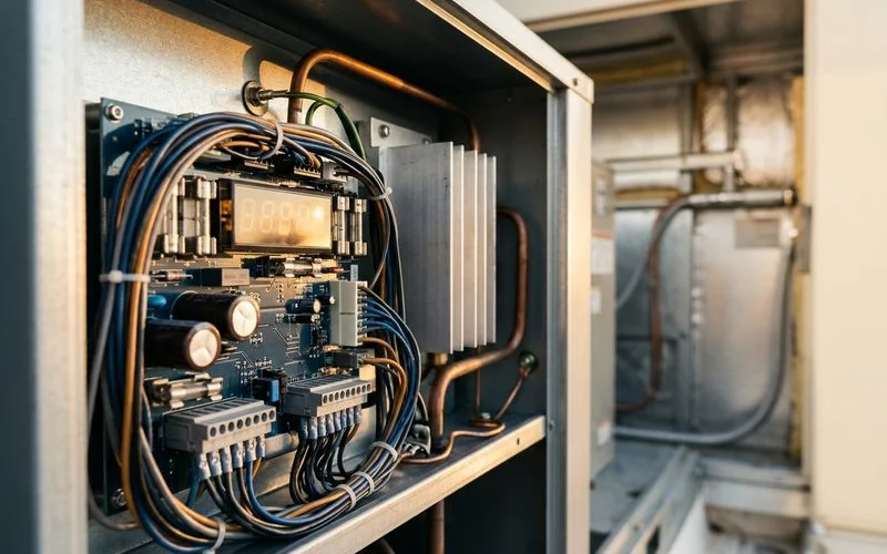 Inverter compressor drive inside a Daikin Rebel RTU