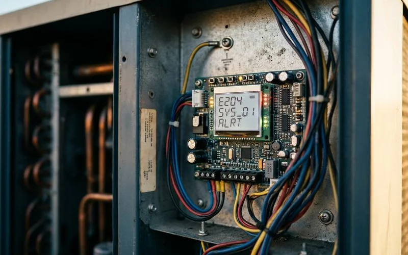 Lennox Prodigy controller showing diagnostic codes